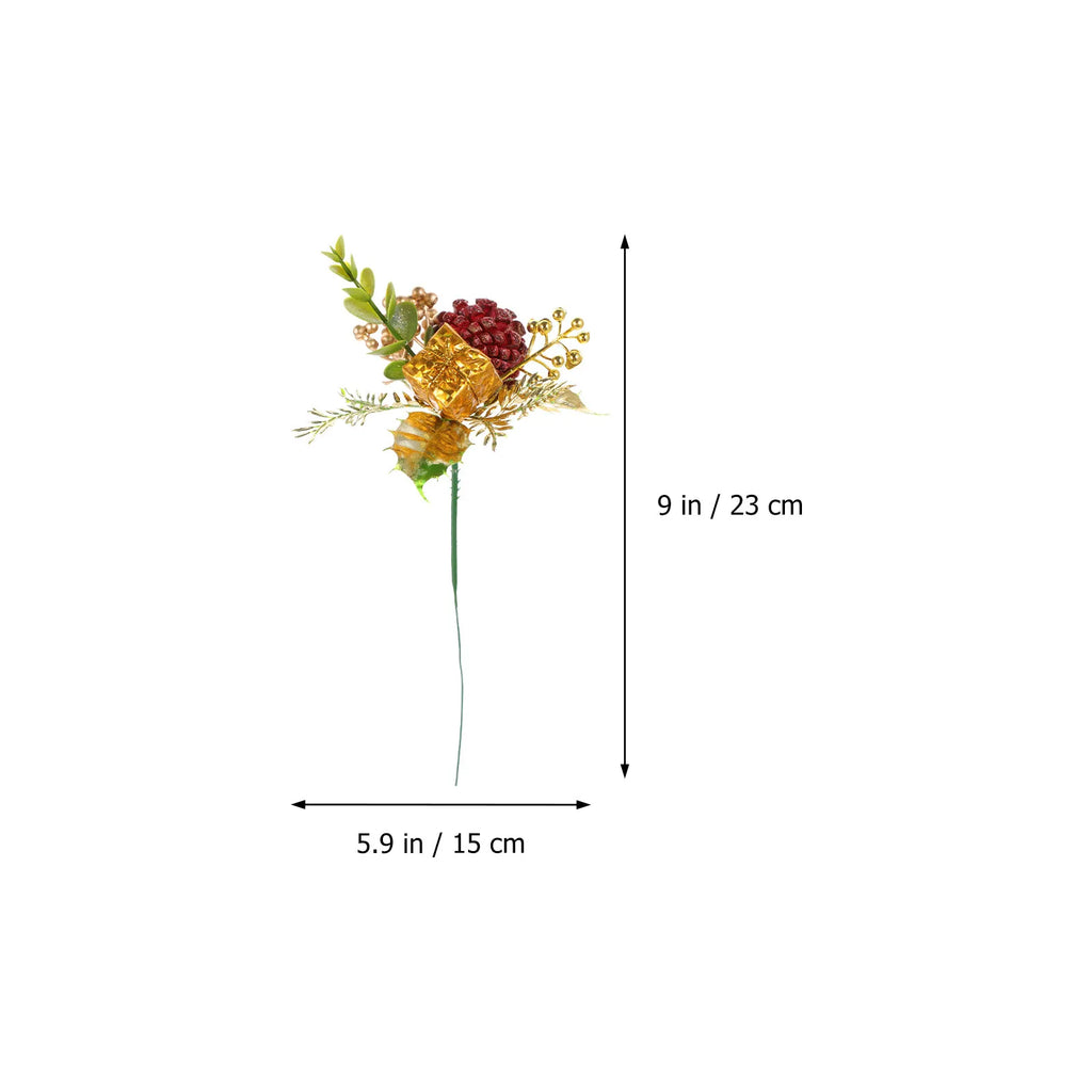 5-Pack Artificial Christmas Flower Branch & Leaf Picks Holiday Floral Picks Richie's