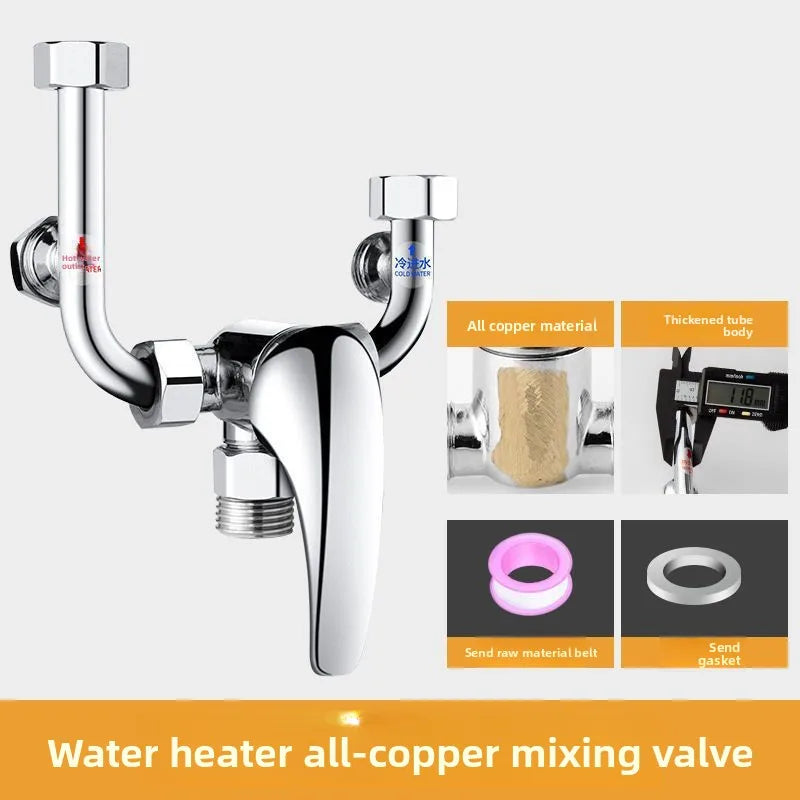 Thermostatic Mixing Valve – Brass Shower Faucet Accessory Kit Thermostatic Mixing Valve Richie's Brass Valve