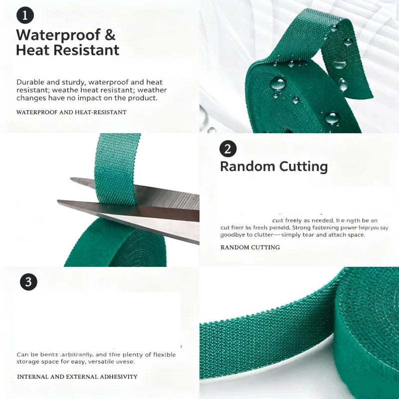 Reusable Nylon Plant Ties – Self-Adhesive Hook & Loop Fastener Garden Plant Ties Richie's