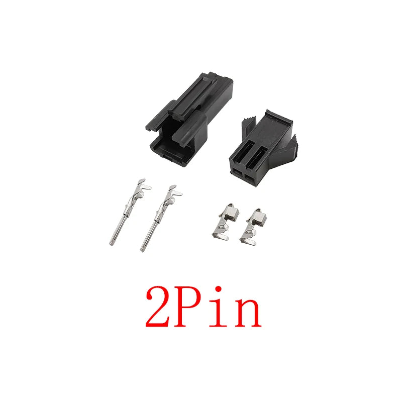 JST SM 2.54mm Connector 2–8 Pin Male Female Crimp Housing Wire Connector Housing Richie's 2Pin 30Set
