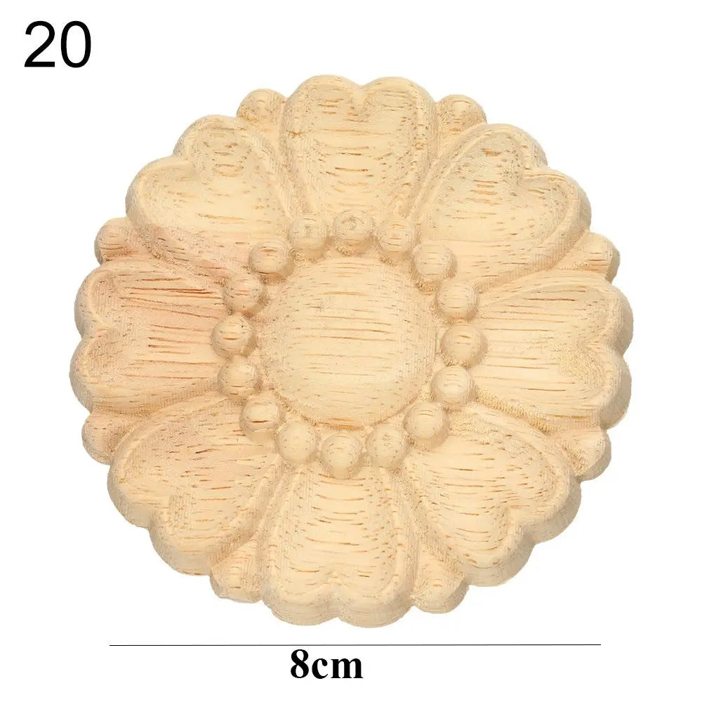 Wood Carved Floral Appliqué – Corner Furniture Frame Decoration