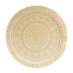 Bohemian Round Woven Placemat – Heat Resistant & Non-Slip Tassel Woven Placemat Richie's Gold L