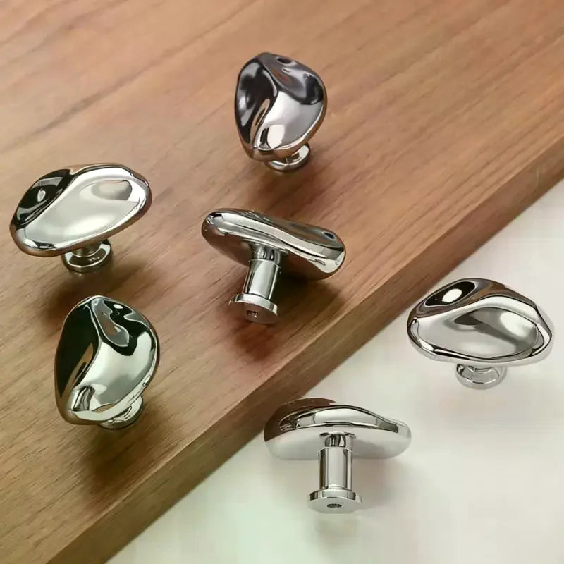 Zinc Alloy Cabinet Drawer Handle – Bright Silver Single Hole Cabinet Drawer Handle Richie's