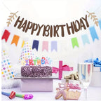 Forest Leaf Letter Banner – Boho Birthday Party Decoration Party Banner Decoration Richie's