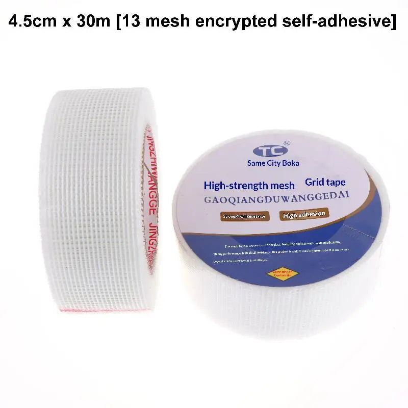 30M Glass Fiber Self-Adhesive Mesh Tape – Wall Crack Repair Fiberglass Mesh Tape Richie's B