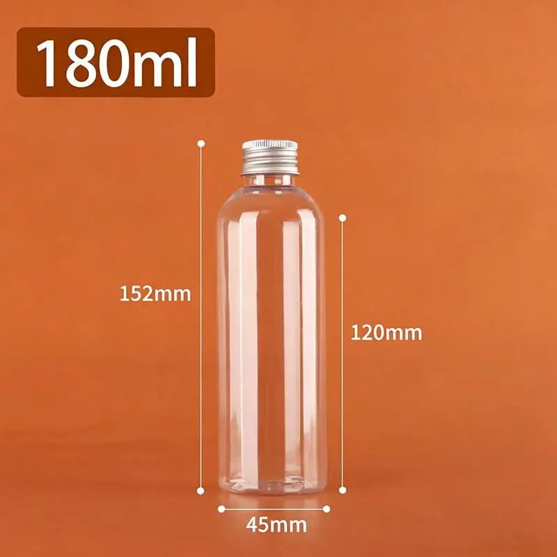 Clear Plastic Bottles with Aluminum Cap – 5ml to 500ml Cosmetic Storage Bottles Richie's A13