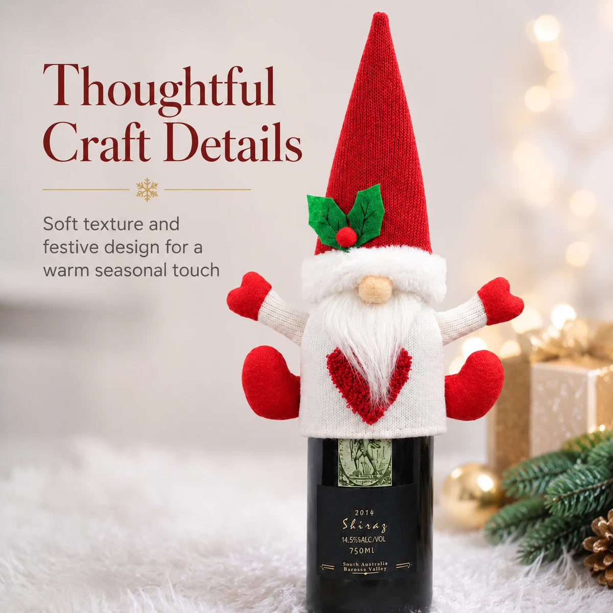Christmas Wine Bottle Covers – Festive Sleeve Set of 2 Holiday Bottle Covers Richie's