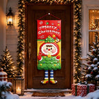 3D Santa Claus Christmas Door Hanging Banner | Holiday Decor Christmas Door Banner Richie's