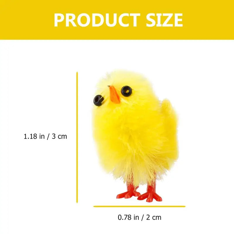 6-Pack Miniature Easter Chick Figurines Yellow Plastic Décor Easter Figurine Set Richie's