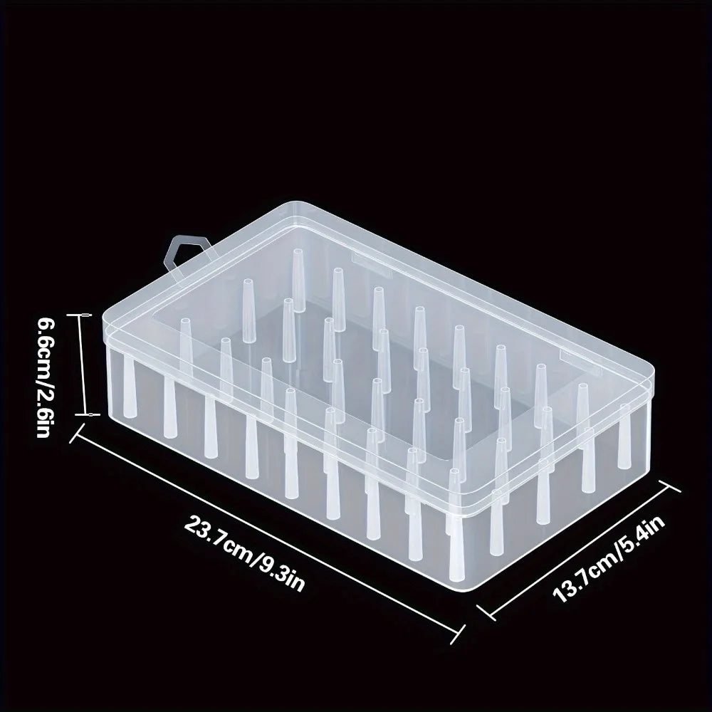 42-Axis Transparent Sewing Thread & Bobbin Storage Box Sewing Thread Organizer Richie's