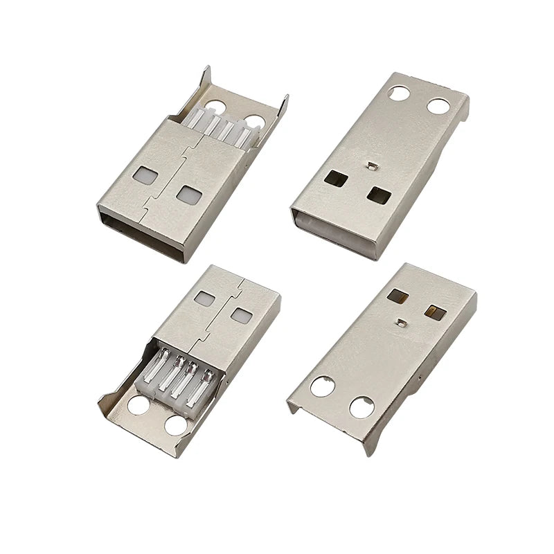 10Pcs USB 2.0 Type A Male Female 4-Pin Soldering Connector USB Soldering Connector Richie's