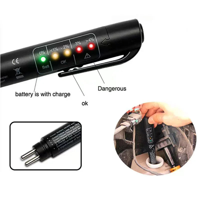 Brake Fluid Tester Pen – 5 LED Oil Quality Indicator Brake Fluid Tester Richie's
