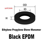Rubber Flat Washer Gaskets NBR VMQ FKM EPDM M7–M15 H1.5mm Rubber Washer Gasket Richie's EPDM 30 pieces per bag China Mainland|ID15xOD25xH1.5mm