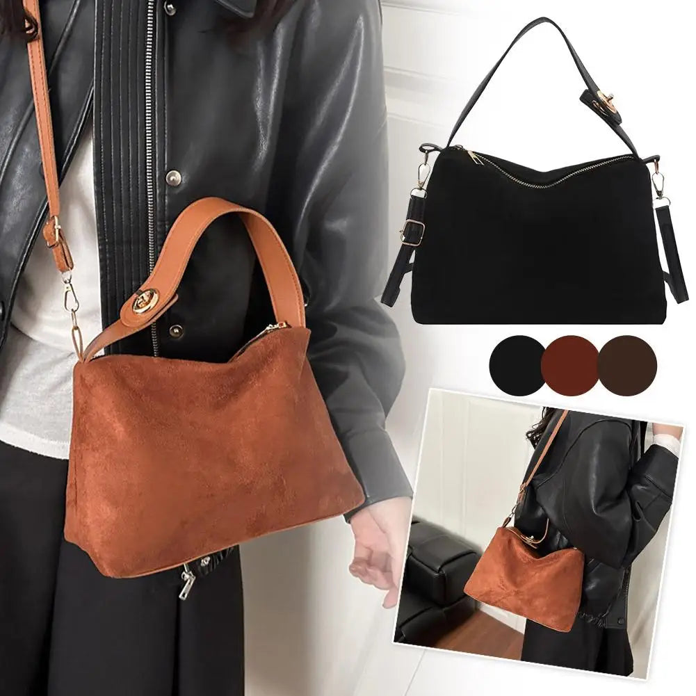 Retro Suede Crossbody Shoulder Bag Women Vintage Hobo Purse Crossbody Shoulder Bag Richie's