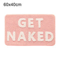 Funny Get Naked Bath Mat – Pink Non-Slip Plush Bathroom Rug Bath Mat Rug Richie's 60x40cm