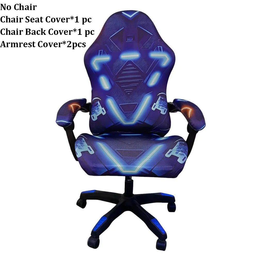 Stretchy Gaming Chair Cover Set – Breathable Anti-Slip Polyester Chair Cover Set Richie's Style 2
