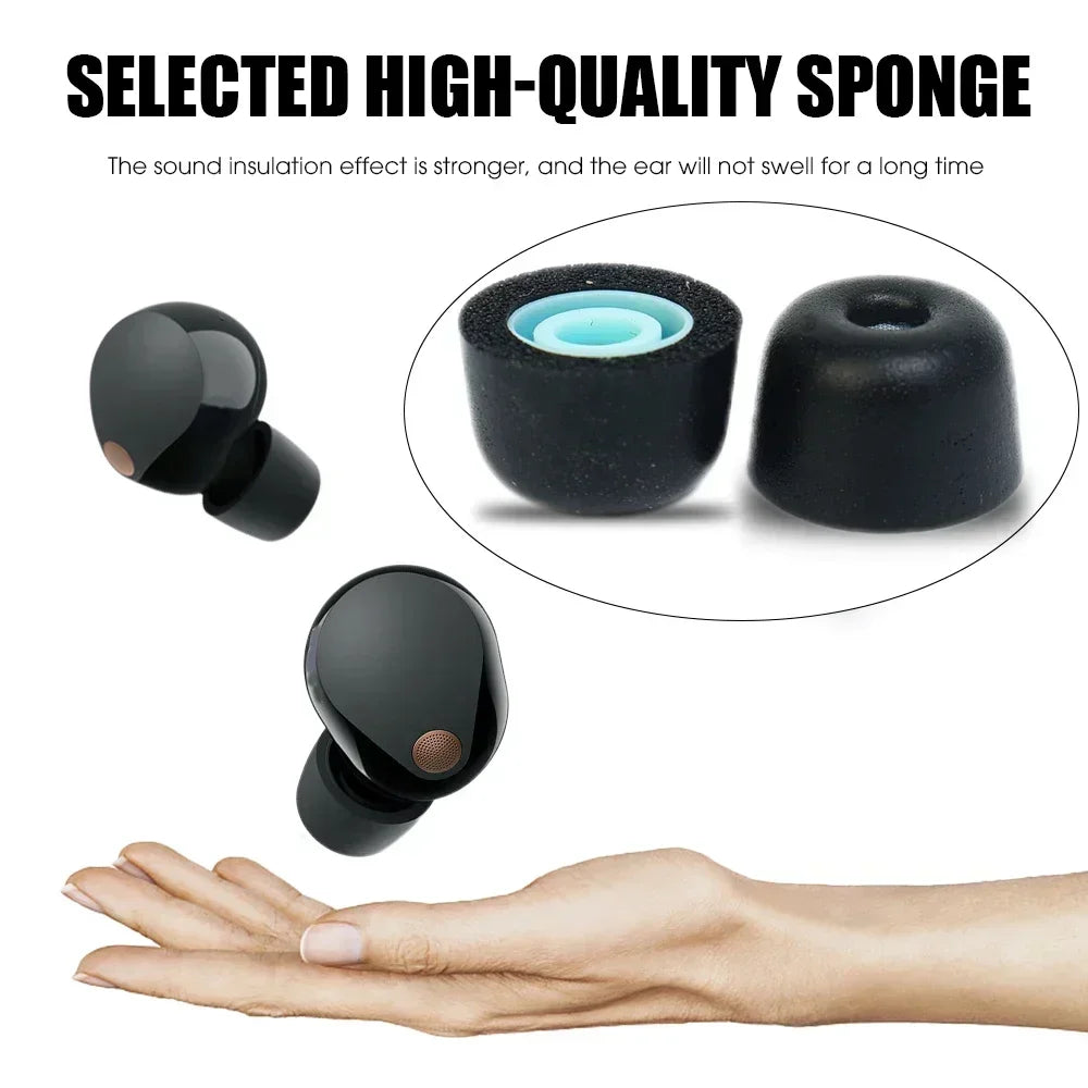 Memory Foam Eartips for Sony WF-1000XM5 – S/M/L Replacement Earphone Eartips Richie's