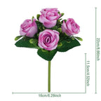 Silk Artificial Pansy Flowers Faux Rose Bouquet – DIY Home Decor Artificial Flowers Richie's 02-Light Purple