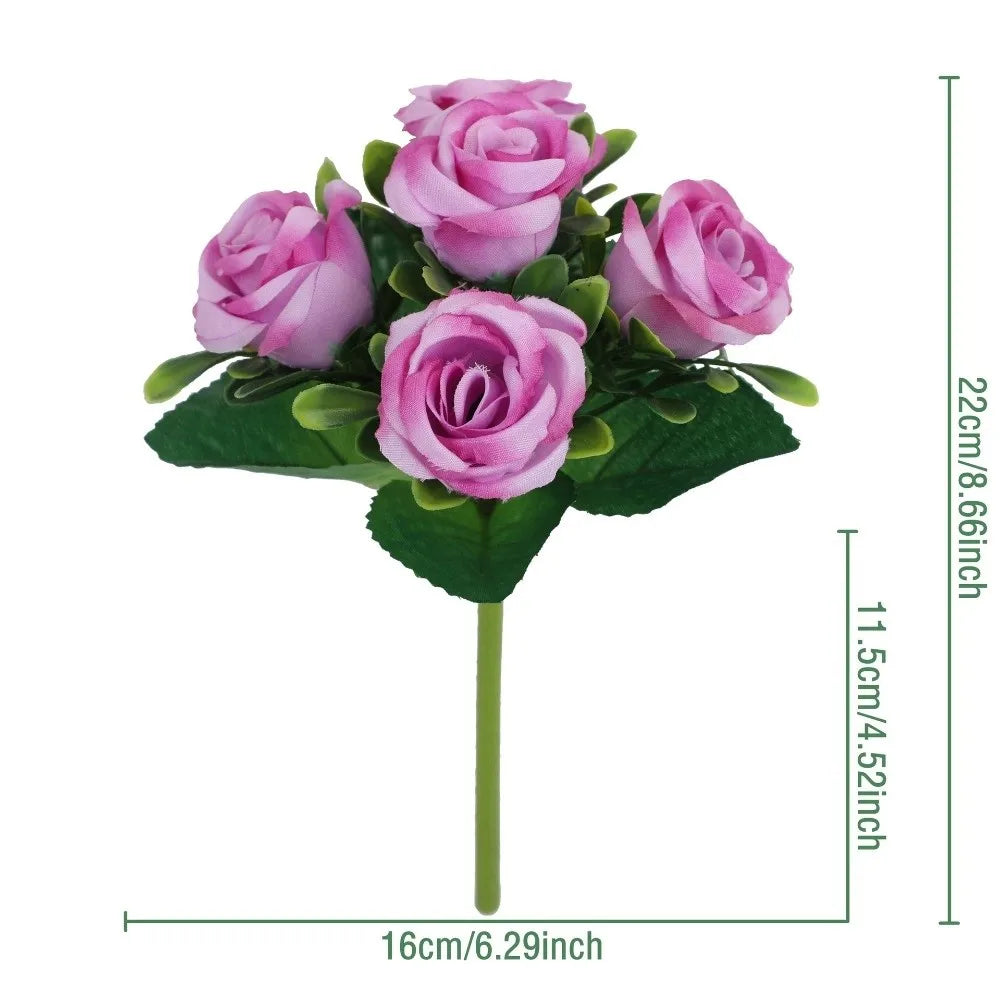 Silk Artificial Pansy Flowers Faux Rose Bouquet – DIY Home Decor Artificial Flowers Richie's 02-Light Purple