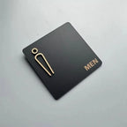 Acrylic Bathroom Door Sign 15x15cm Self-Adhesive Men Women Acrylic Door Sign Richie's MEN