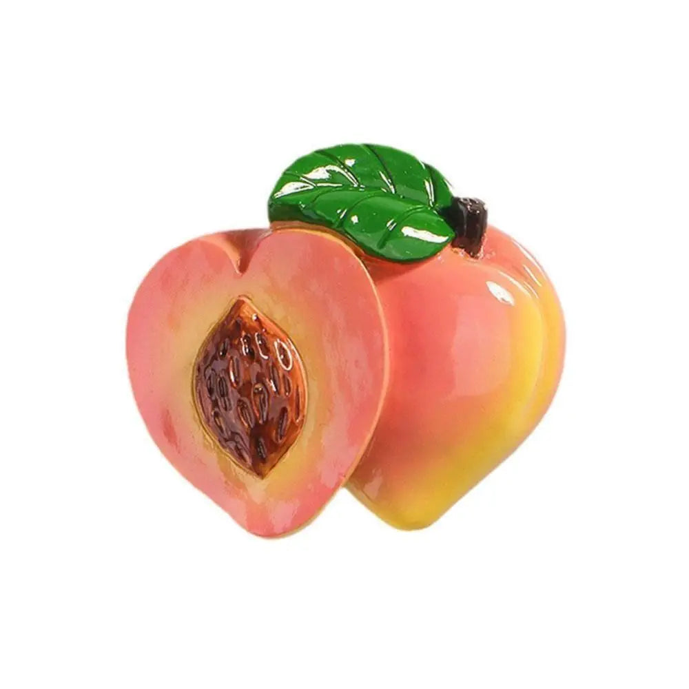 3D Fruit Fridge Magnets – Realistic Resin Refrigerator Stickers Decorative Fridge Magnet Richie's Peaches