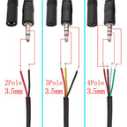 5Pcs 3.5mm AUX Male Female Extension Cable DIY Audio Repair Audio Extension Cable Richie's