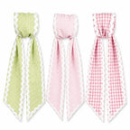 Cloth Wreath Sash Ric Rac Gingham Trim – Basket & Door Décor Decorative Sash Richie's