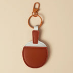 Ping-Pong Racket Keychain PU Leather Table Tennis Bag Pendant Sports Keychain Pendant Richie's orange 14.5x5cm