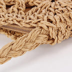 Handmade Woven Rattan Round Crossbody Bag – Boho Beach Bag Rattan Crossbody Bag Richie's