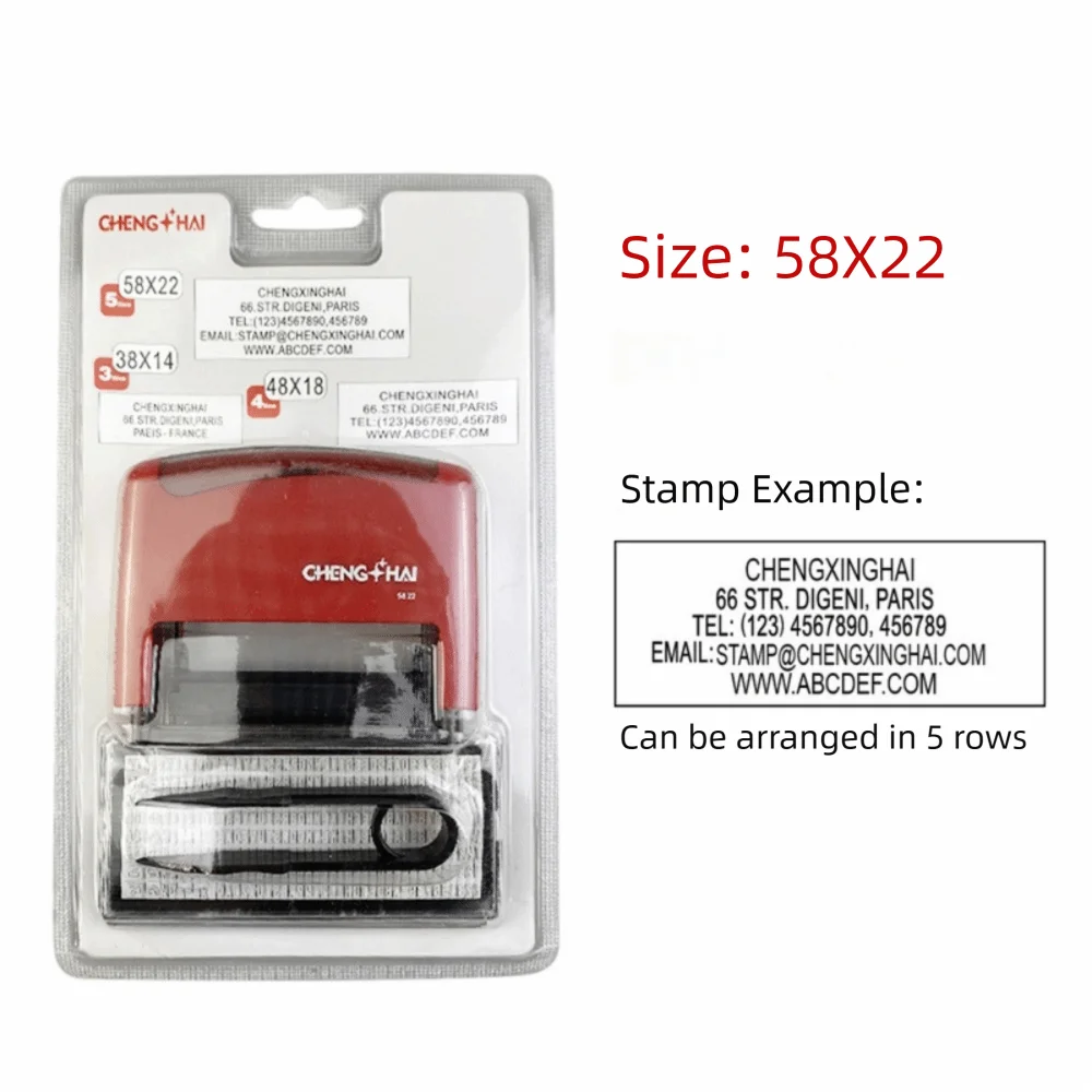DIY Self-Inking Stamp Kit – Adjustable Multi-Size Monogram Set Self-Inking Stamp Kit Richie's Red-L