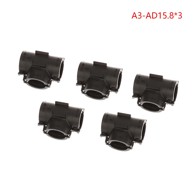 5Pcs T/Y-Shape Three-Way Corrugated Hose Wiring Connector Wiring Harness Connector Richie's A3
