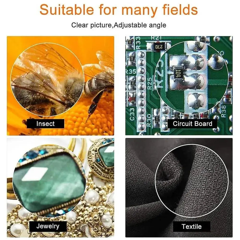 7" HD LCD Digital Microscope 12MP 1200X – Soldering & Repair Digital Microscope Richie's