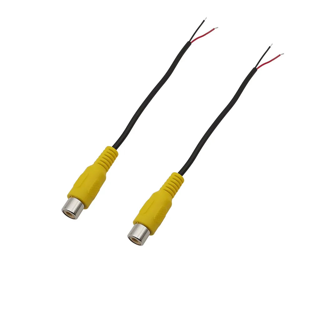 2Pcs RCA Male Female Pigtail Wire Connector – Audio Video DIY RCA Wire Connector Richie's 2 Female