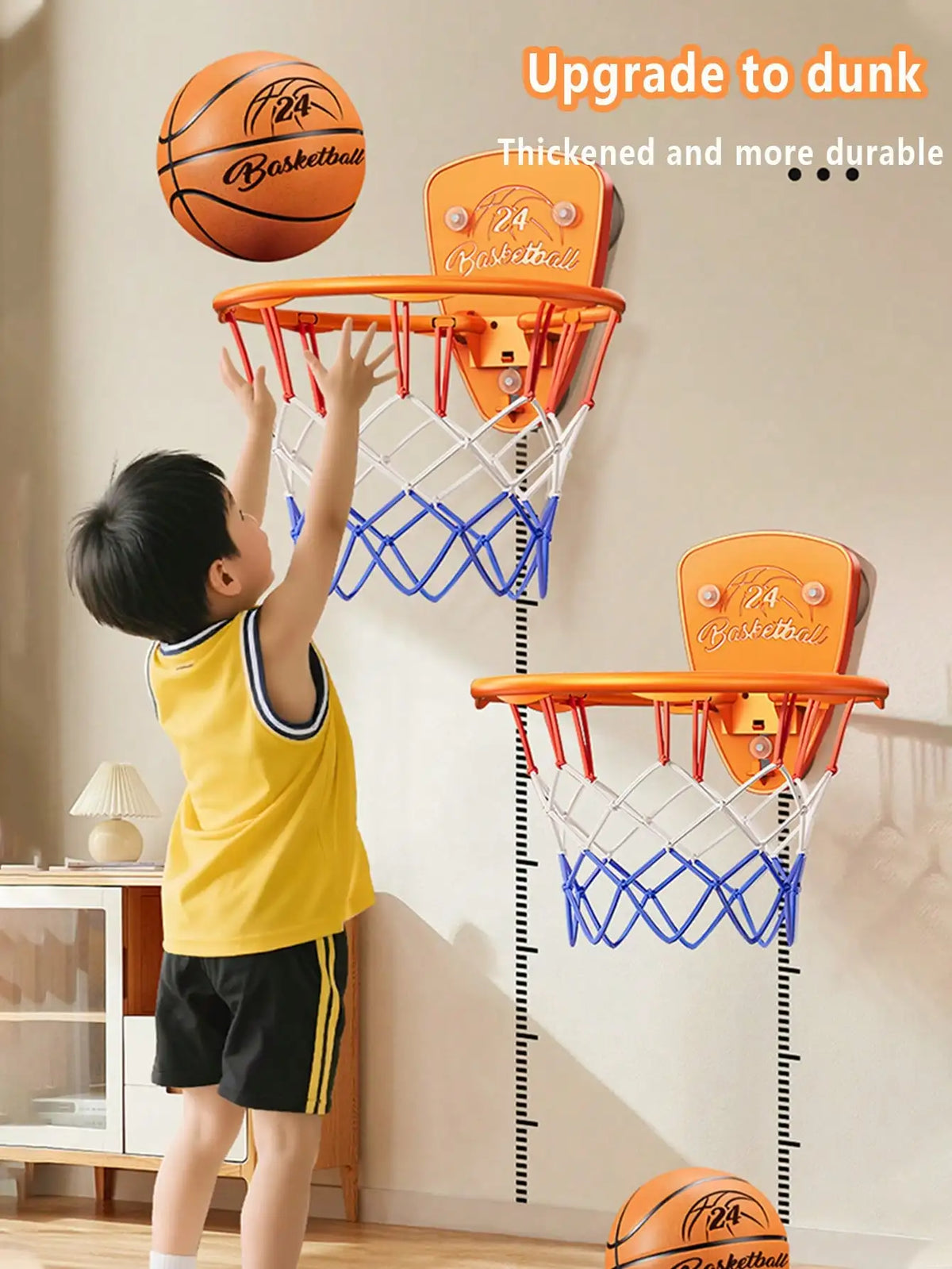 Kids Indoor Basketball Stand Set – Punch-Free + Silent Ball Kids Basketball Set Richie's