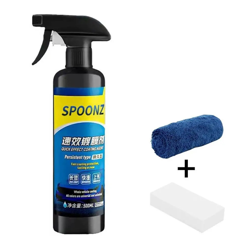 SOPAMI 3-in-1 Car Coating Spray 500ml | Polish & Glass Cleaner Car Coating Spray Richie's Blue