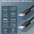 USB 3.0 Male to Male Cable 5Gbps – 1.5M Data Transfer Cord USB Data Cable Richie's