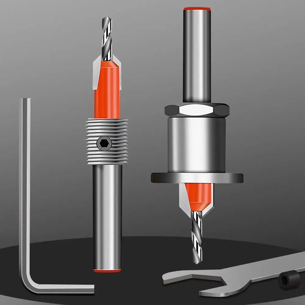 Adjustable Countersink Drill Bit Set 8mm Shank – 5 Sizes Countersink Drill Bits Richie's