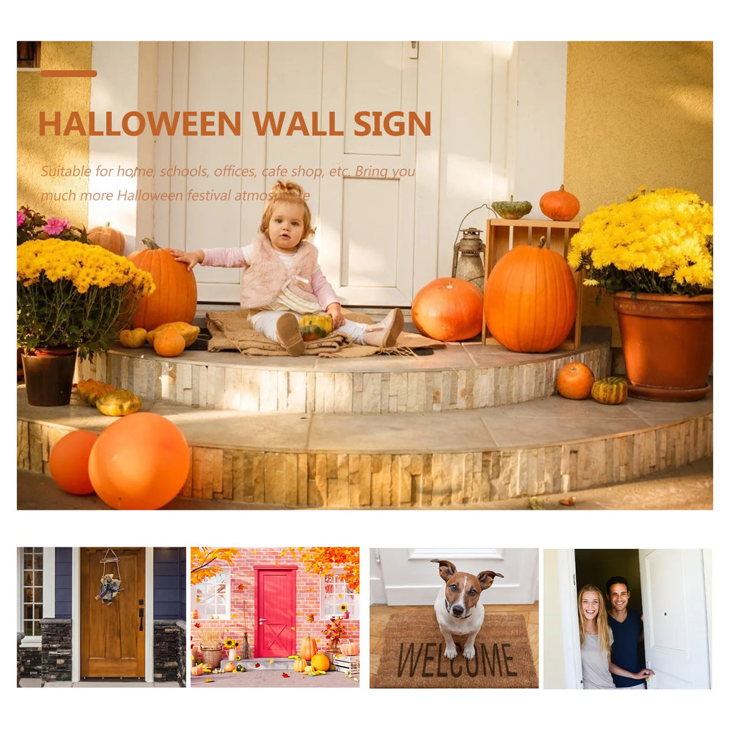 Halloween Witch Welcome Hanging Door Sign Wall Décor Pendant Halloween Door Sign Richie's