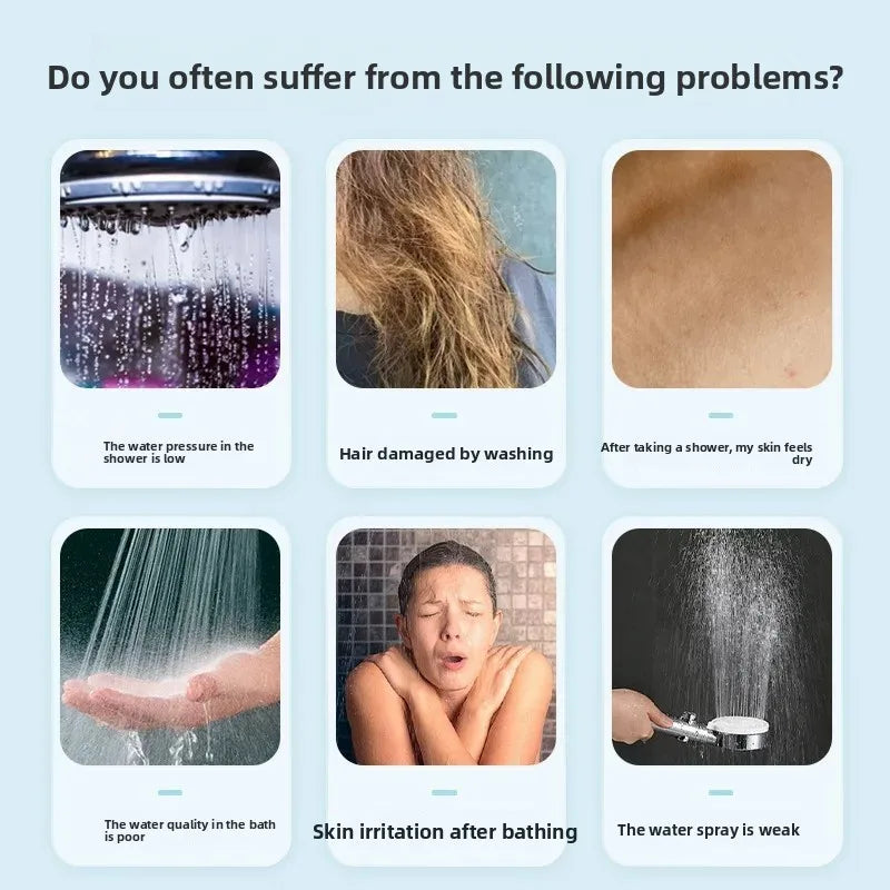 Pressurized Handheld Shower Head with Purification Filter Handheld Shower Head Richie's