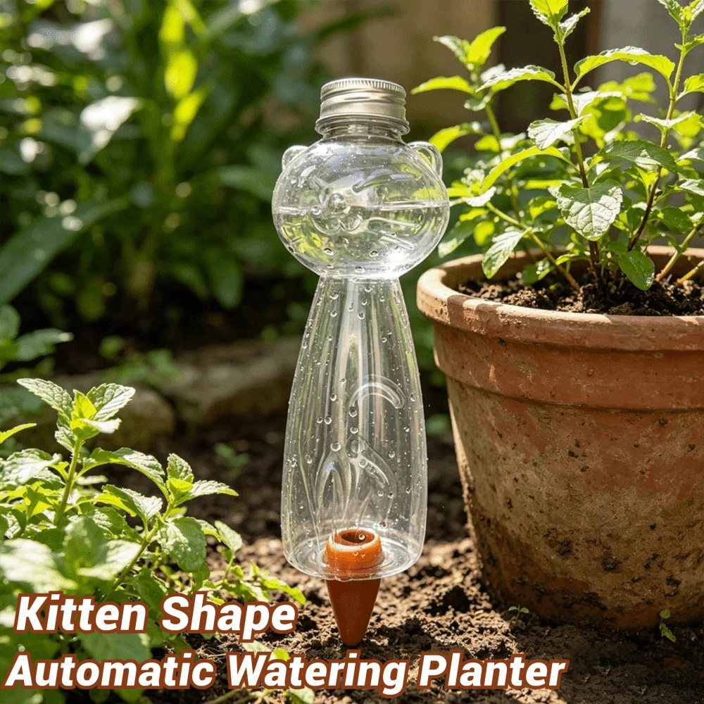 Kitten Shape Self-Watering Drip Plant Irrigator – 550ml Drip Plant Irrigator Richie's