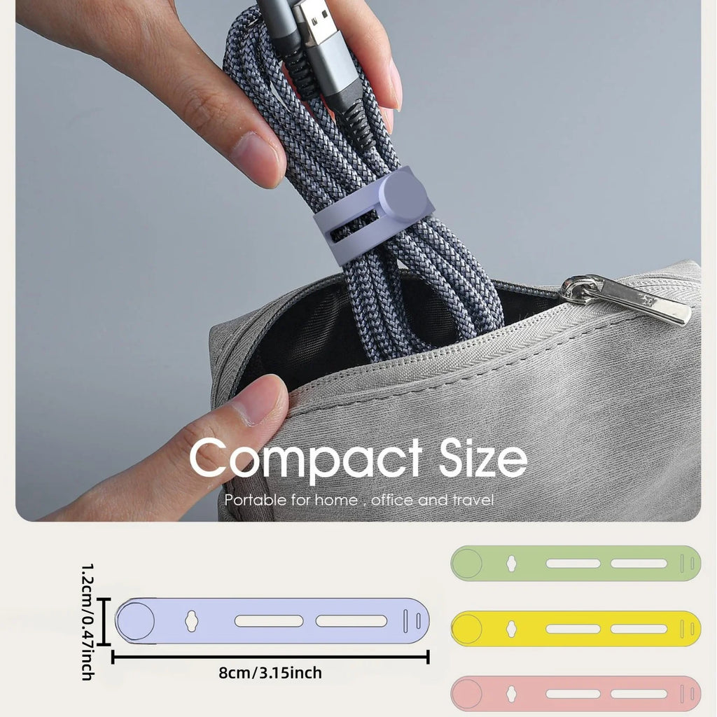Portable Silicone Cable Organizer Straps – 5/10 Pack Cable Organizer Straps Richie's