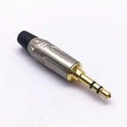 Gold-Plated 3.5mm Stereo Audio Plug DIY Headphone Jack Connector Audio Plug Connector Richie's A2