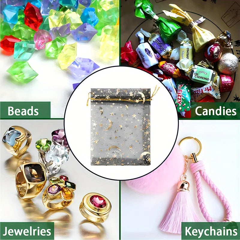 50 PCS Polyester Gift Bags – Jewelry, Wedding & Holiday Storage Gift Storage Bags Richie's