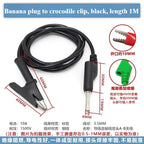 Banana Plug to Crocodile Clip Test Wire Set – Red & Black Test Lead Set Richie's A to B Black 1PCS