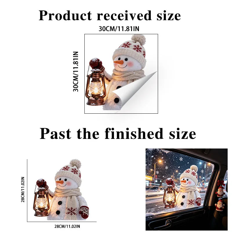 Knitted Texture Static Window Clings – Christmas Decor Decals Window Clings Richie's