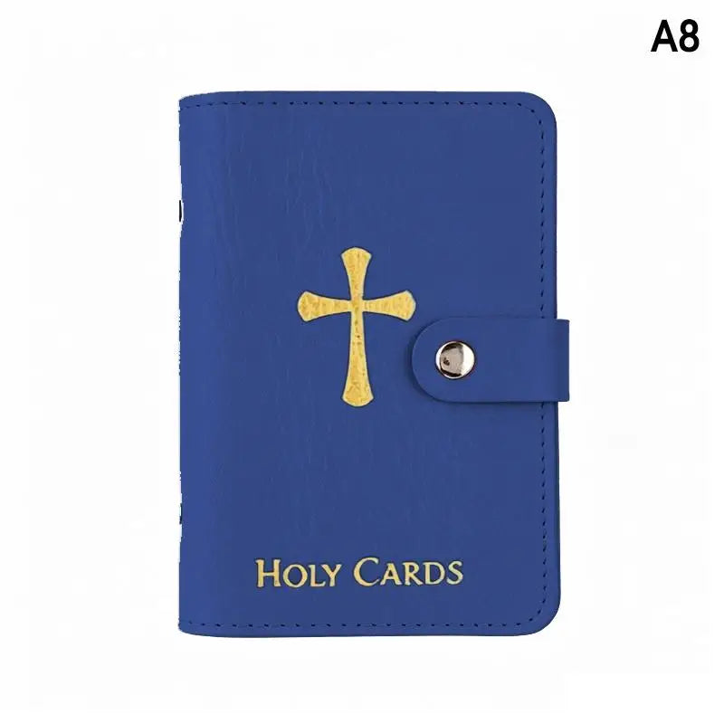 Leather Holy Card Holder – Prayer Card Organizer, Snap Close Card & ID Holder Richie's A8