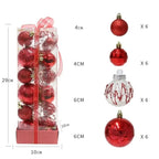 24pcs Christmas Ball Ornaments Set – 4cm & 6cm Xmas Baubles Christmas Ornament Set Richie's