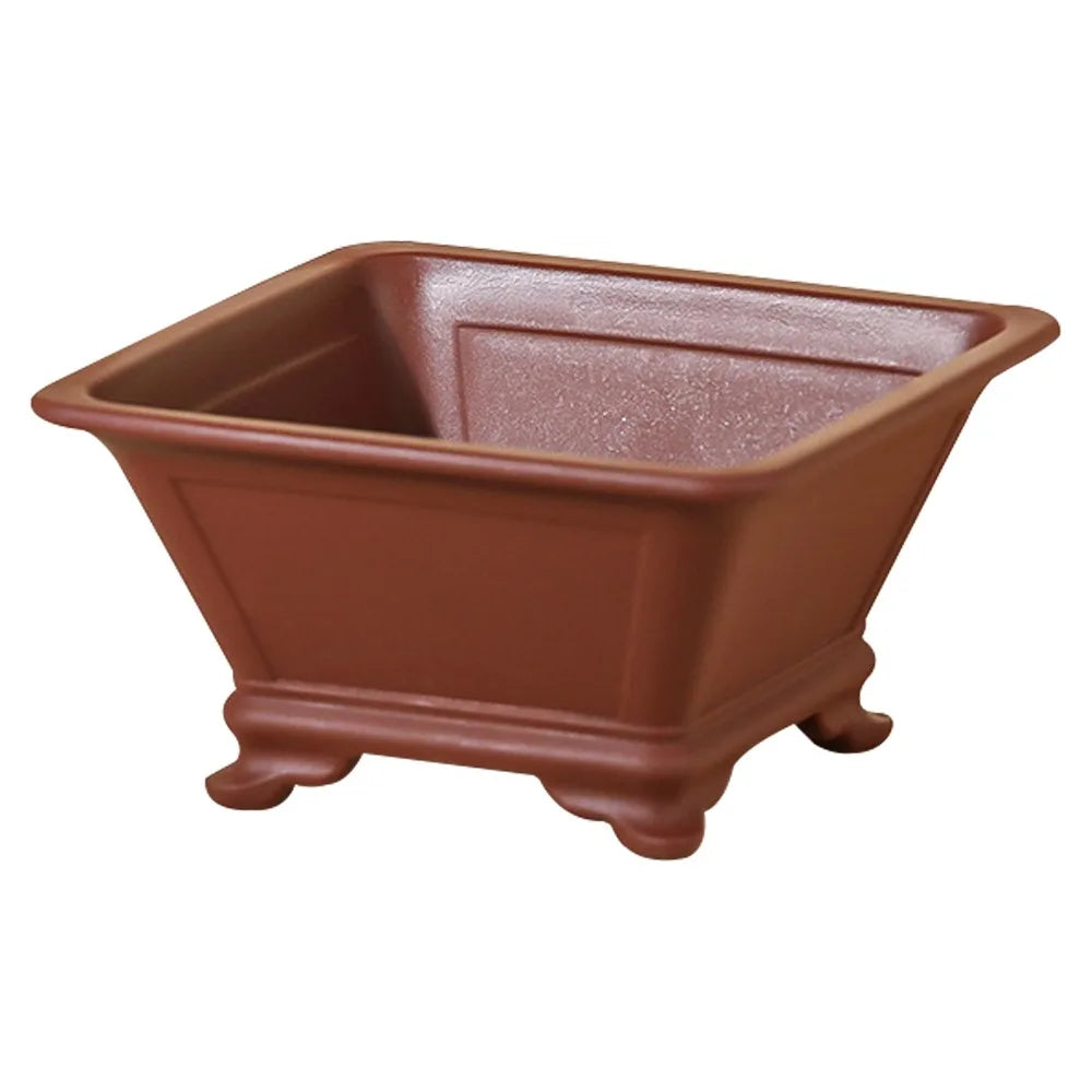 Imitation Purple Clay Plastic Flowerpot – Colorful Desktop Planter Decorative Planter Pot Richie's Purple Red