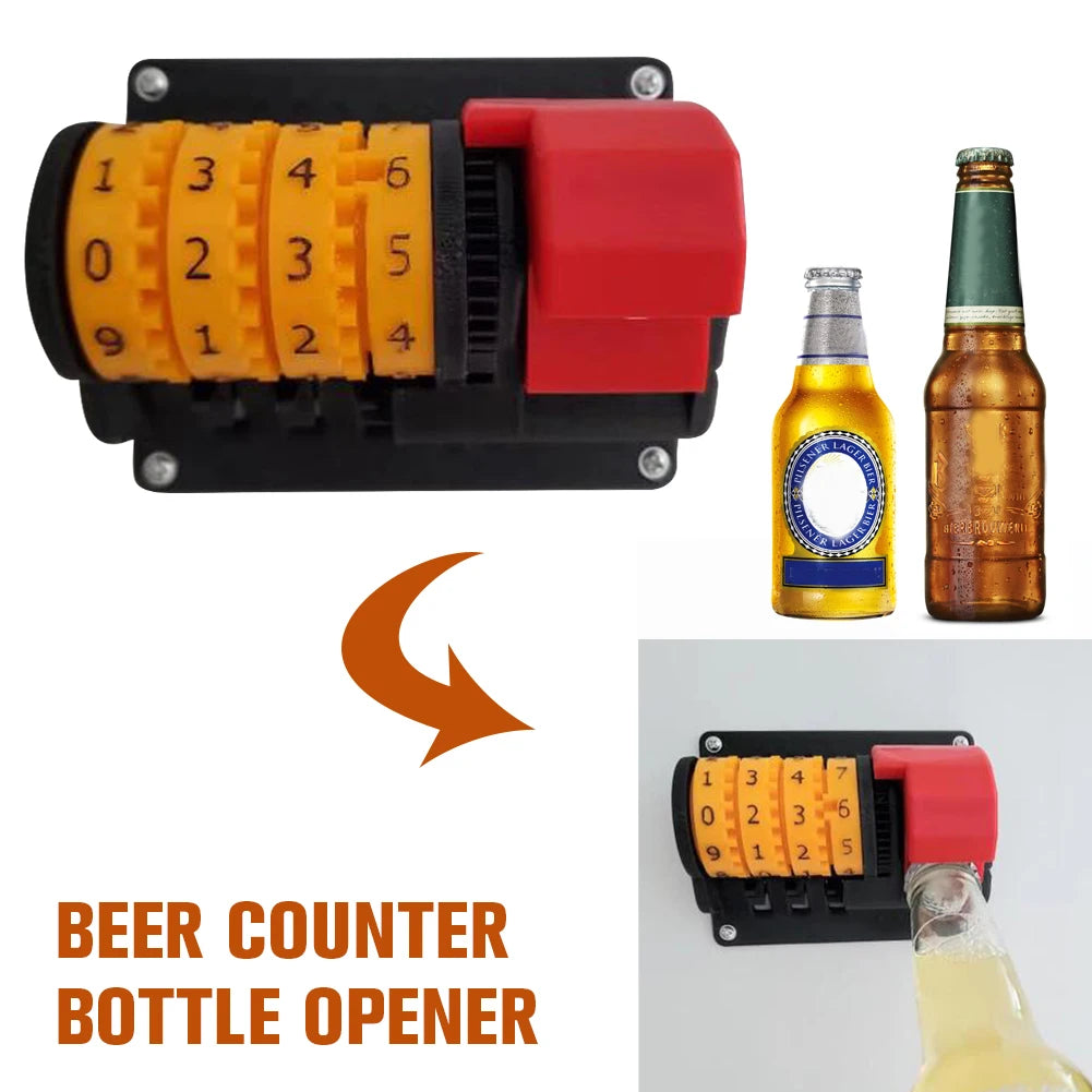 Wall-Mounted Beer Bottle Opener with Automatic Cap Counter Bottle Opener Richie's