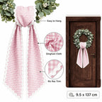 Cloth Wreath Sash Ric Rac Gingham Trim – Basket & Door Décor Decorative Sash Richie's
